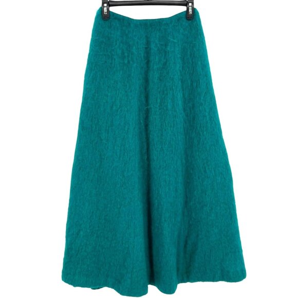 Strathtay Originals Vintage Teal A-Line Mohair Wool Maxi Skirt Size Small - Picture 1 of 10